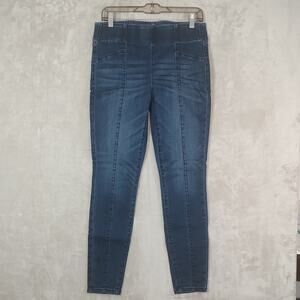 SimplyVera Pull-On Blue Denim by Vera Wang Size 6 No Pockets Seam Accents  Front